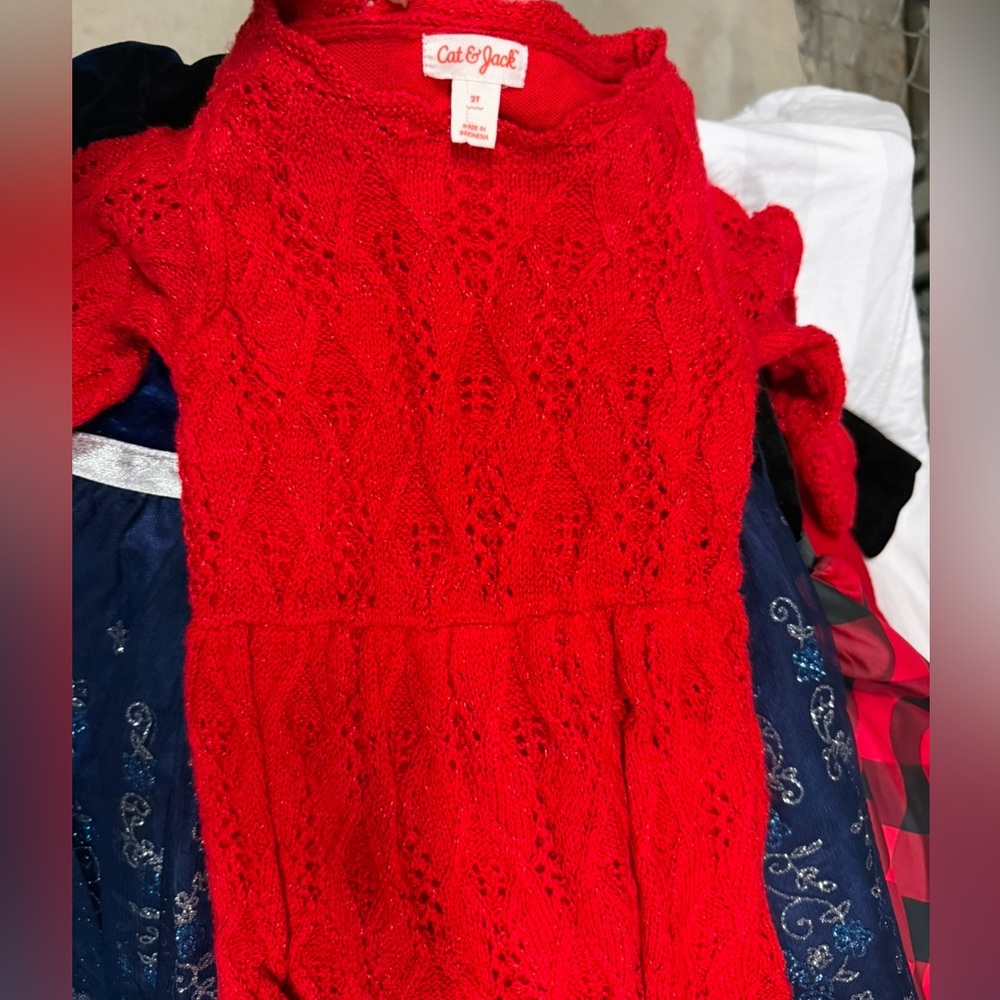 Red dress 3T cat & jack holiday Christmas dress
